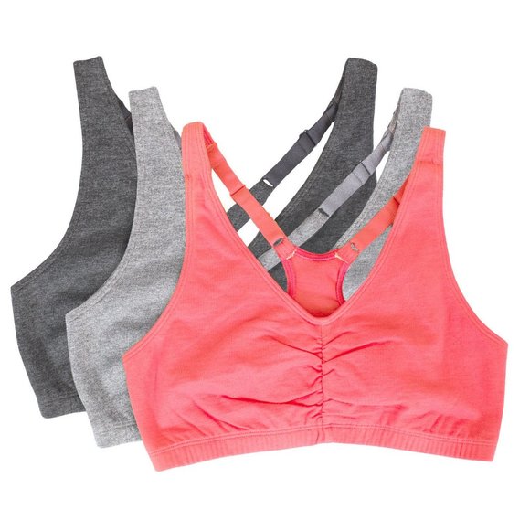 Fruit of the Loom Women's 3-Pack Built-Up Sports B - Picture 5 of 5